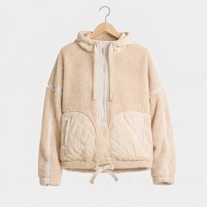 All in motion Women's retro Beige Hooded Jacket in size Small